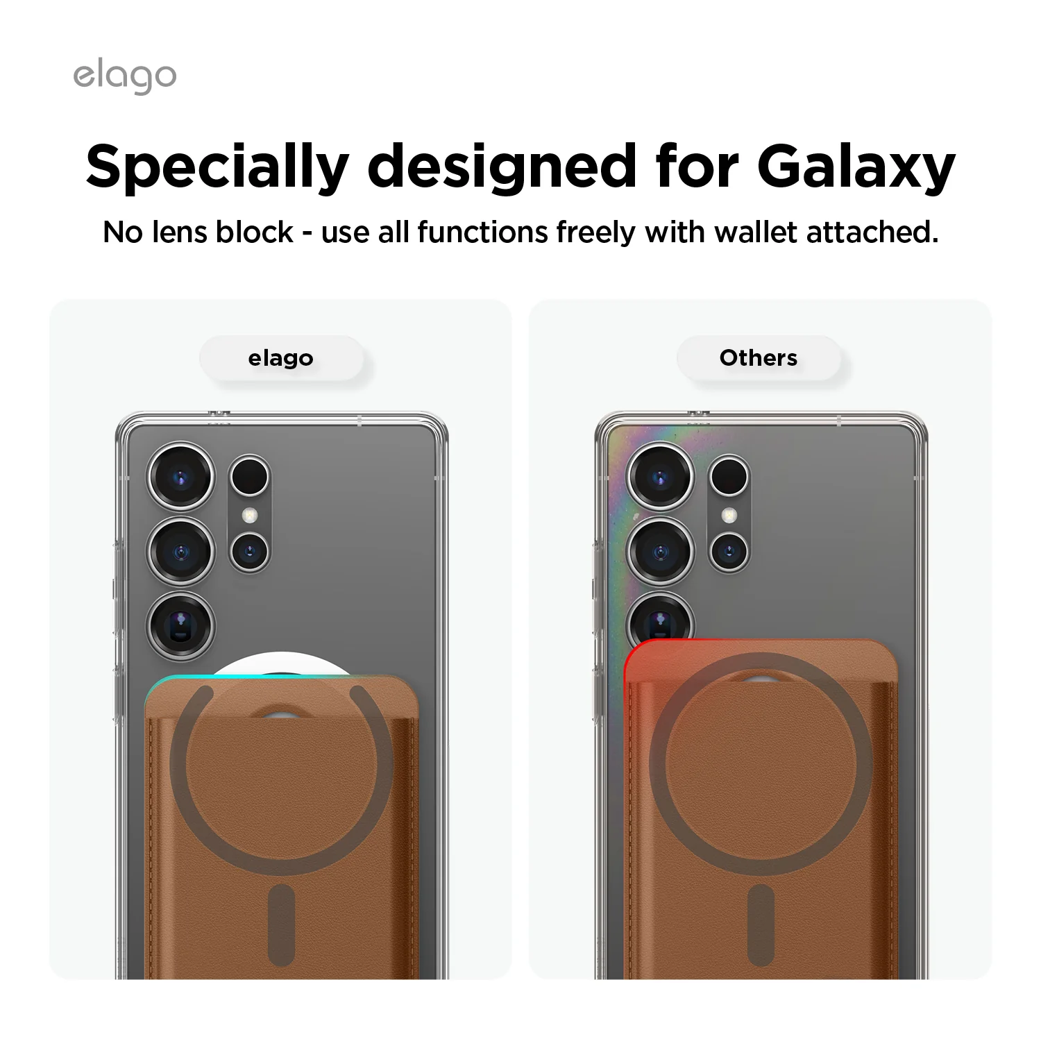 Magnetic Leather Card Pocket for Galaxy & iPhone [2 Colors] - Image 4