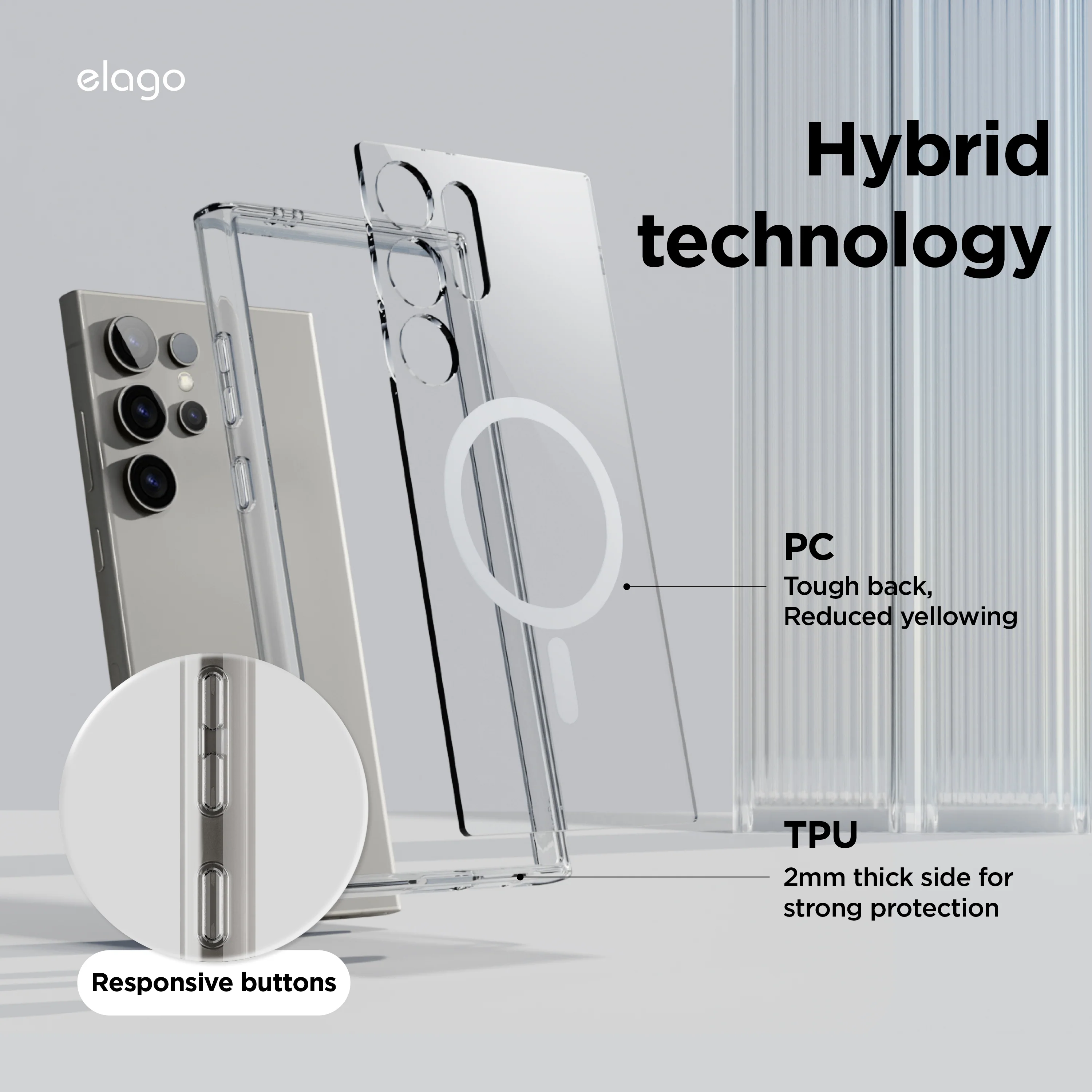 Magnetic Hybrid Clear Case - Image 5