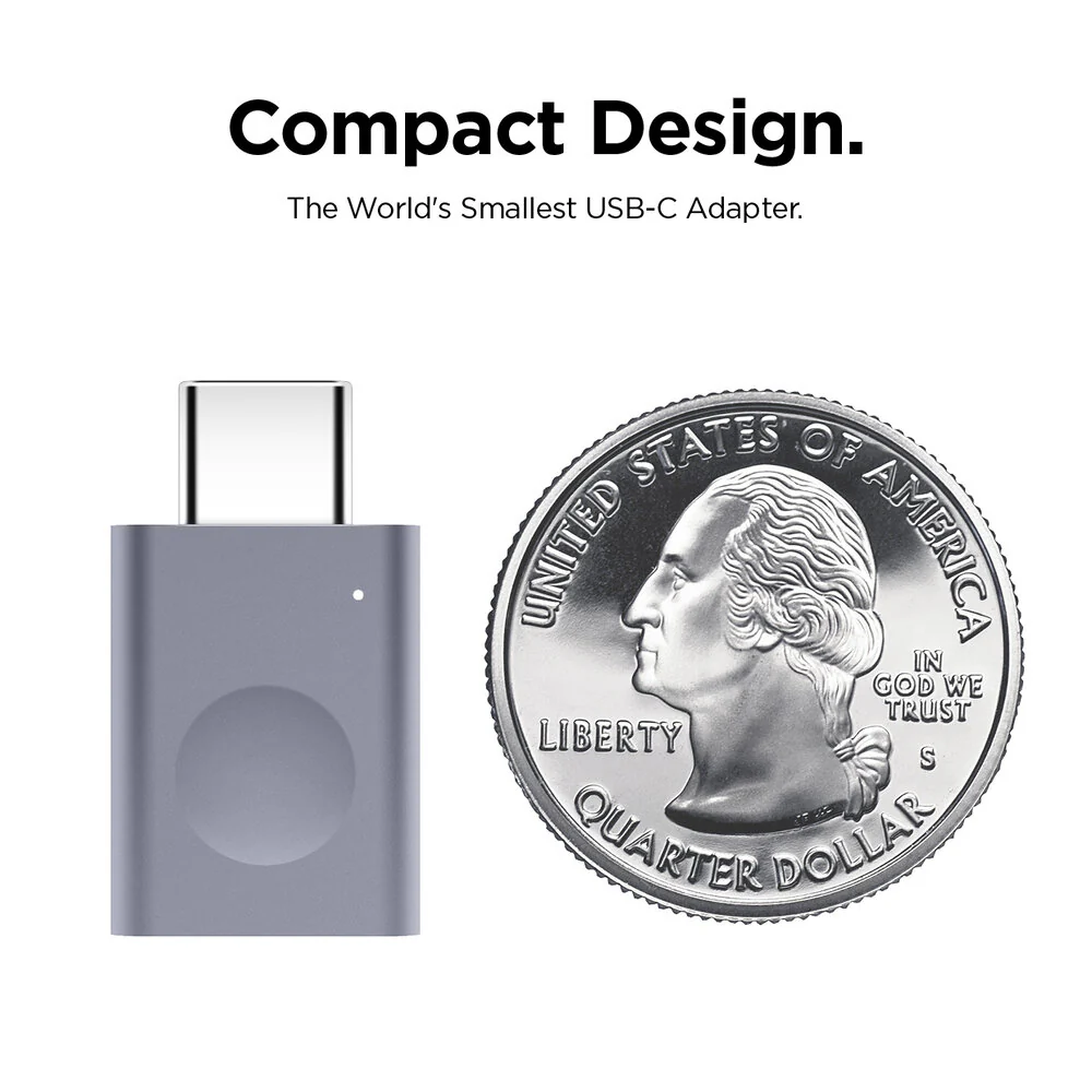 Mini USB-C Aluminum Adapter With LED [2 Colors] - Image 3