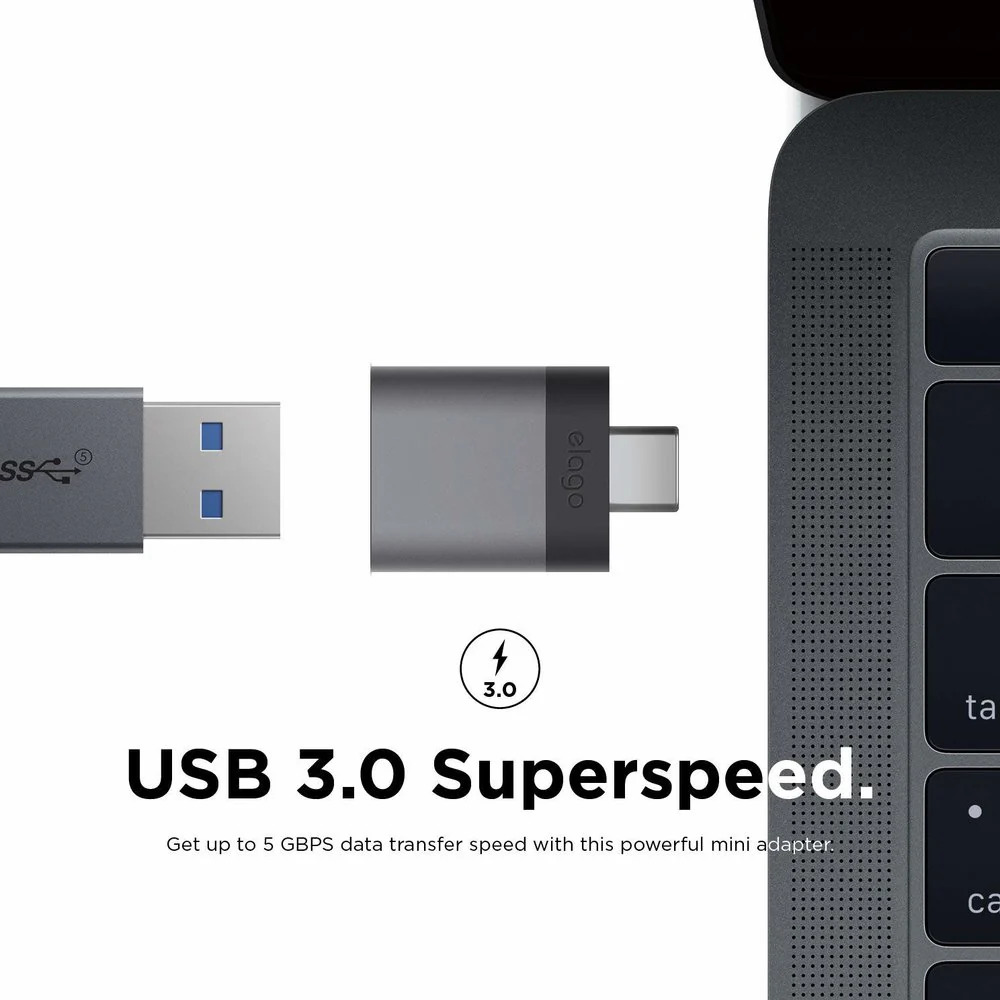 Mini Aluminum USB-C to USB 3.0 Female Mini Adapter [2 Colors] - Image 3