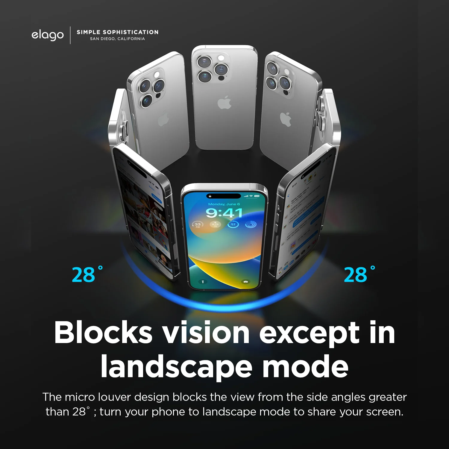 Privacy Glass+ Screen Protector for iPhone 14 Pro Max - Image 2
