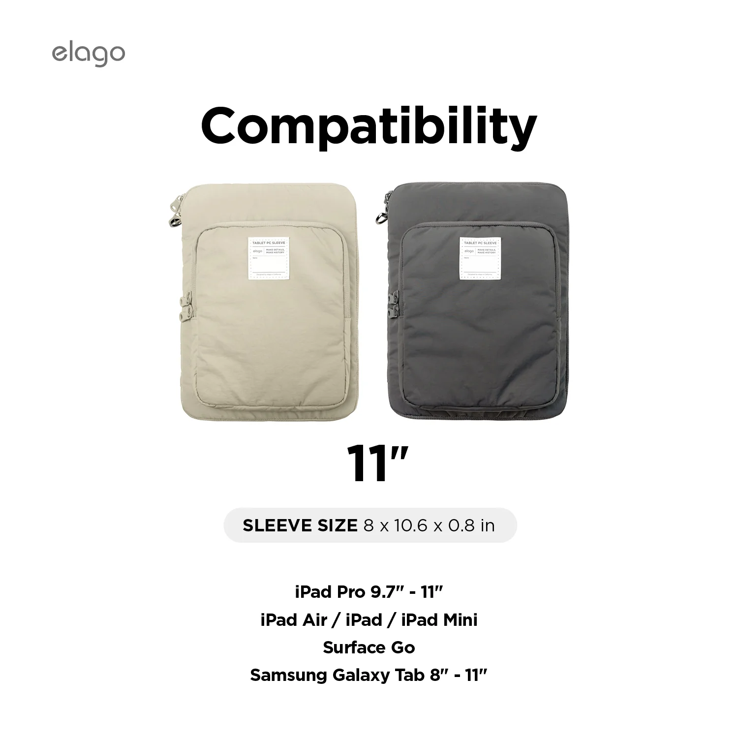 Tablet and Laptop Sleeve [Dark Gray] [3 Sizes] - Image 4