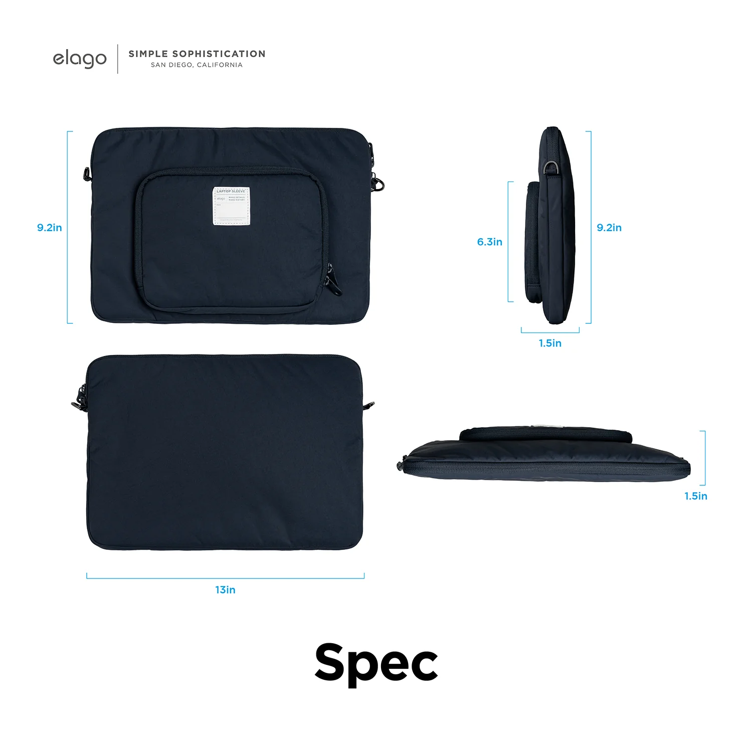 Tablet and Laptop Sleeve [Jean Indigo] [2 Sizes] - Image 14