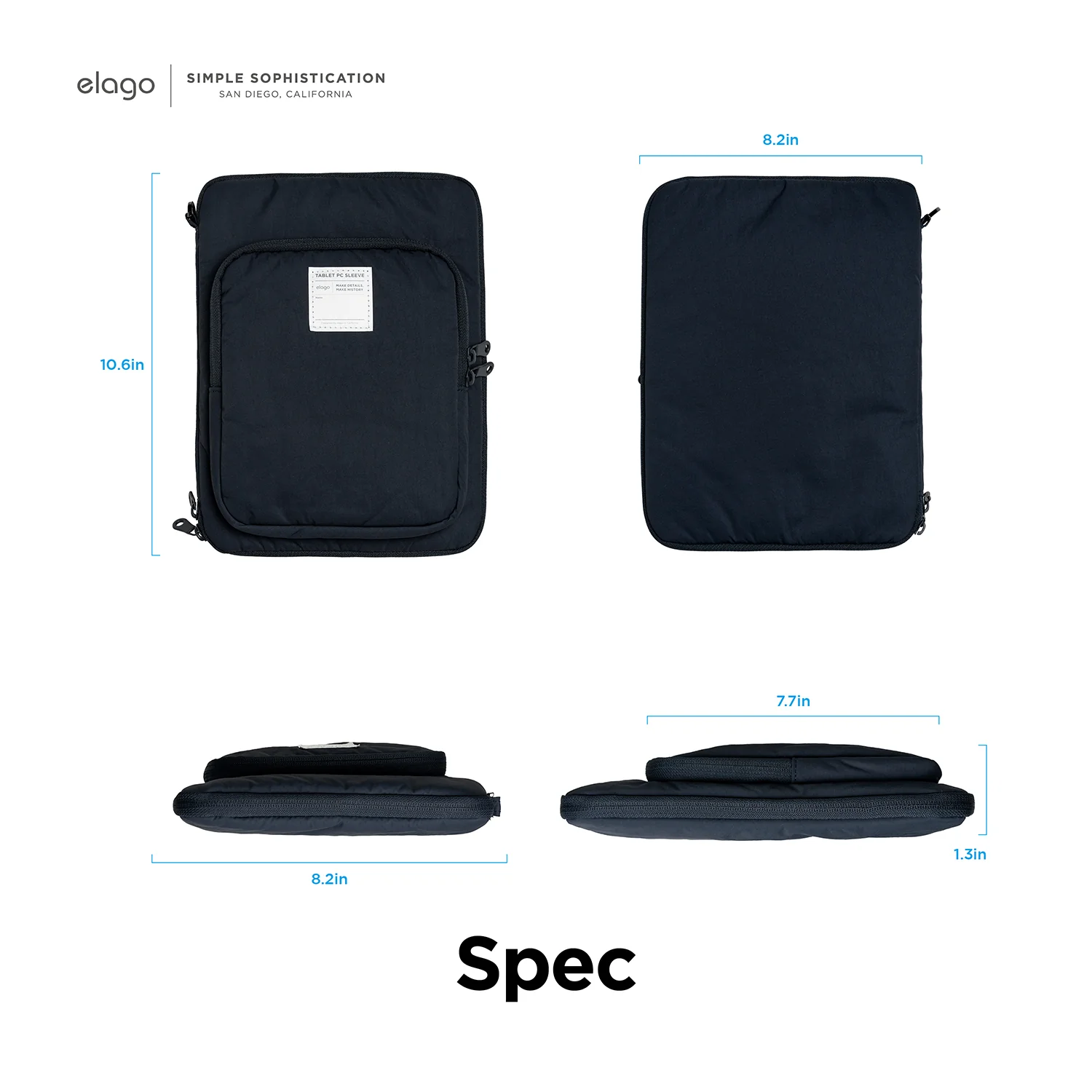 Tablet and Laptop Sleeve [Jean Indigo] [2 Sizes] - Image 8