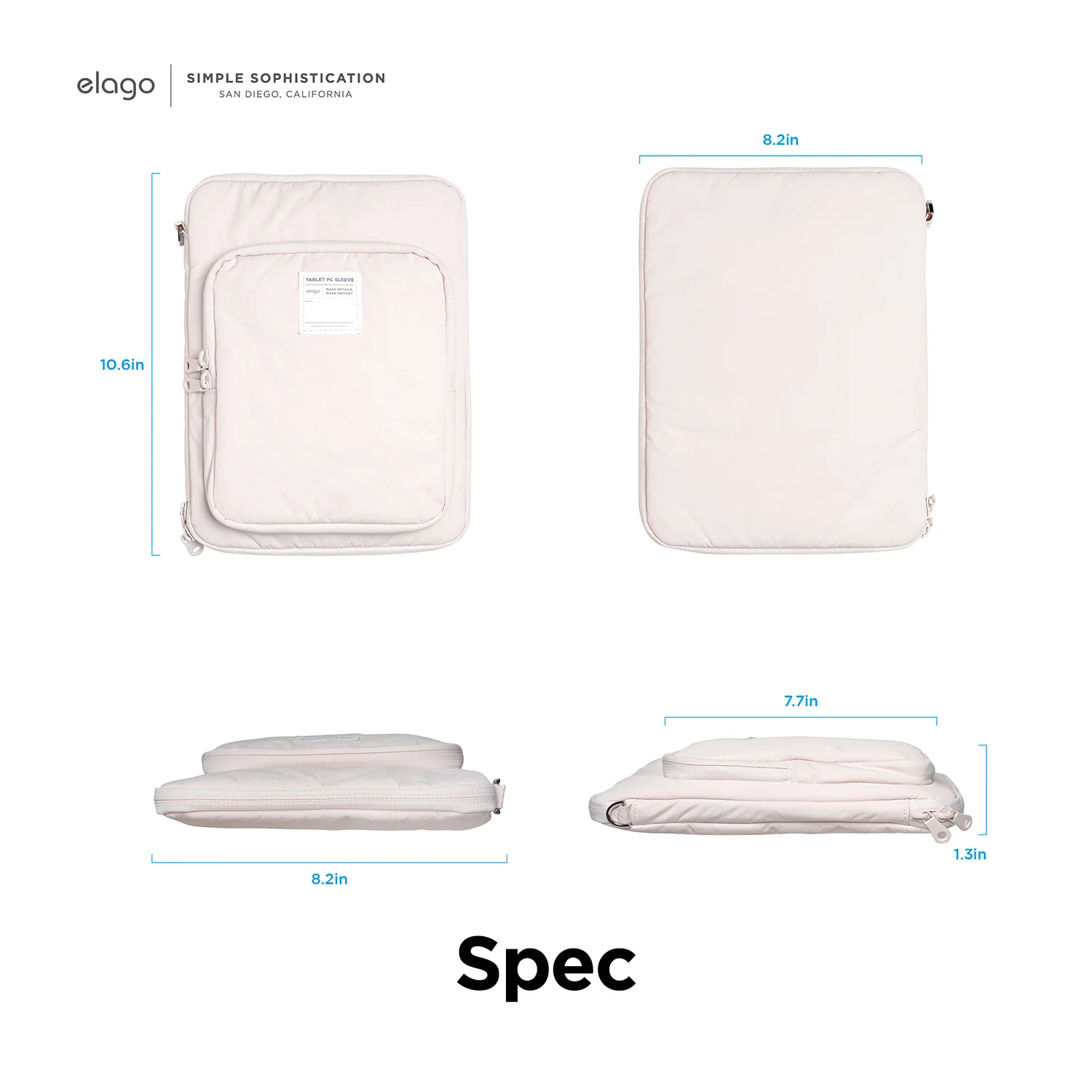 Tablet and Laptop Sleeve [Pastel Pink] [2 Sizes] - Image 8