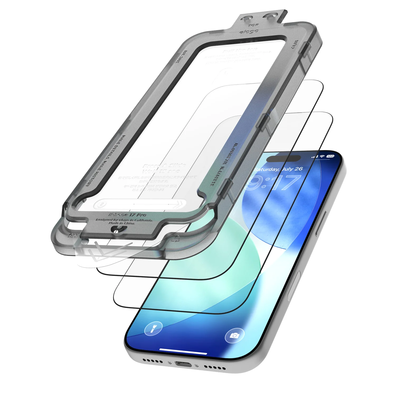 Tempered Glass+ Screen Protector [1 or 2 Pcs] iPhone 17 Pro - Image 3