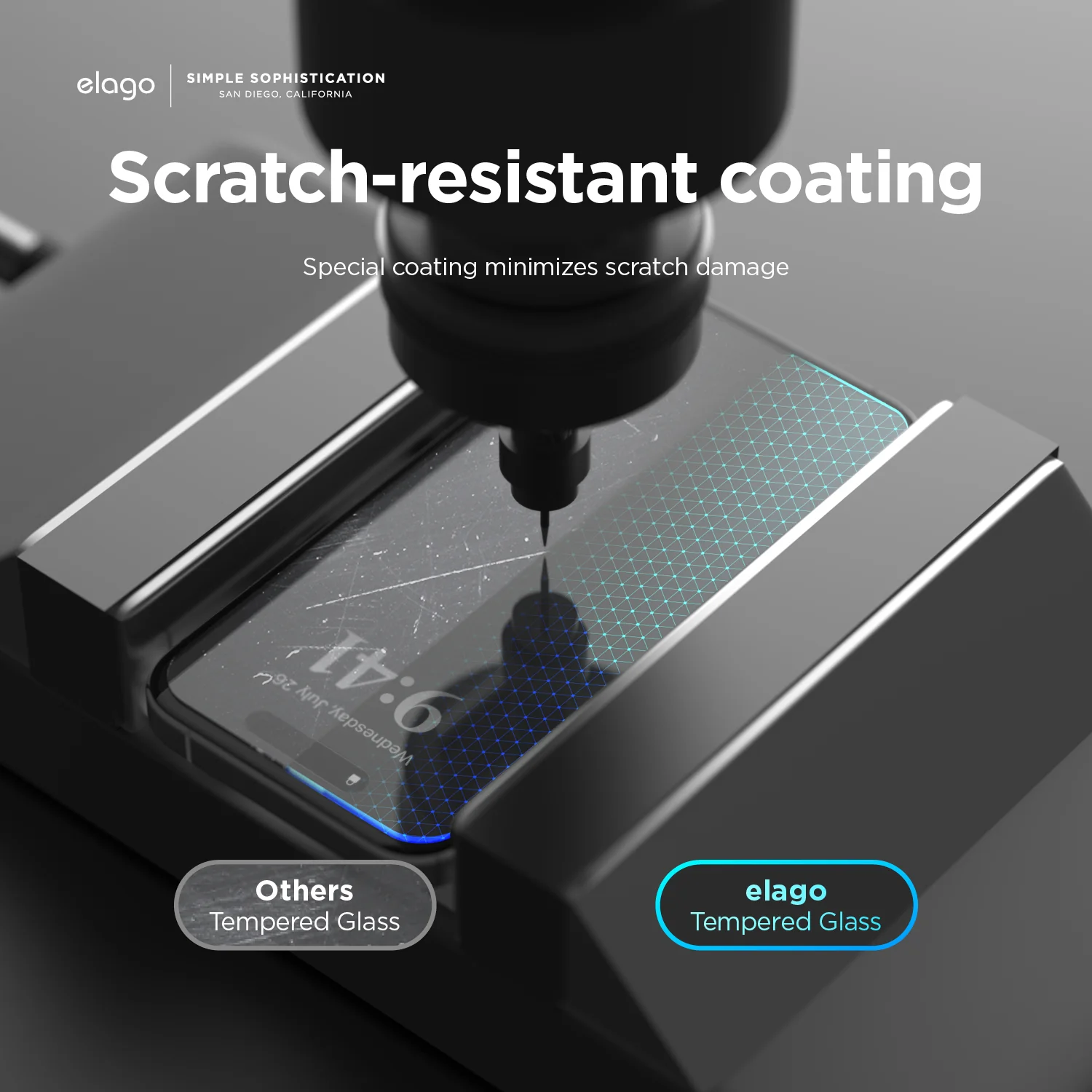 elago Tempered Glass + Screen Protector for iPhone 15 Pro Max - Image 3