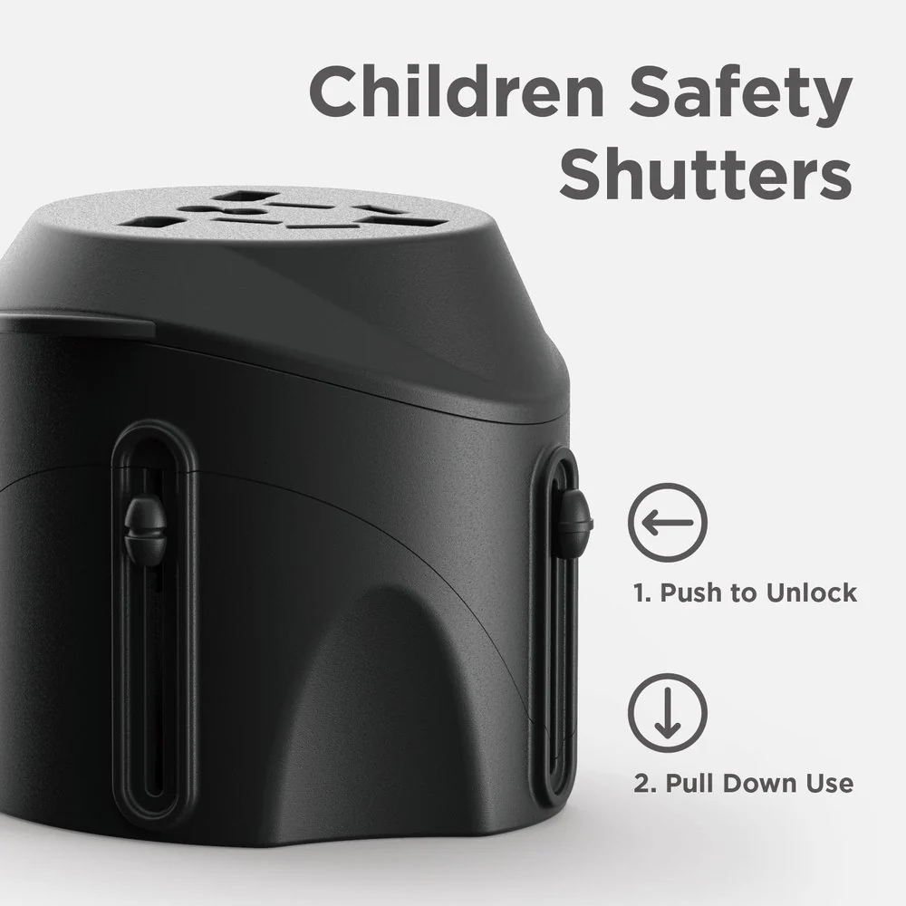 Tripshell International All-in-One Travel Plug Adapter With Surge Protection - Image 3